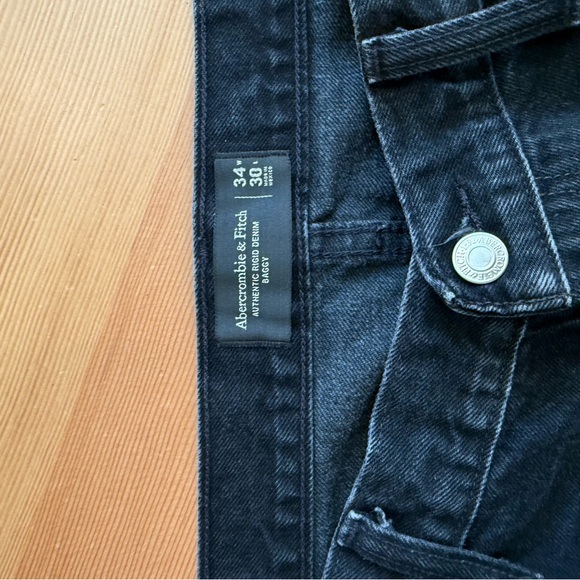 Abercrombie & Fitch Carpenter Jeans Black Workwear Style Men’s 34x30 - Picture 3 of 3